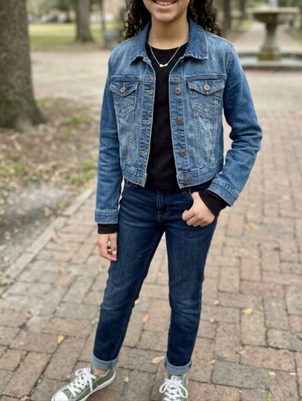 Forever 21 Jacket Girls Classic Blue Denim Jean Jacket Size 11/12